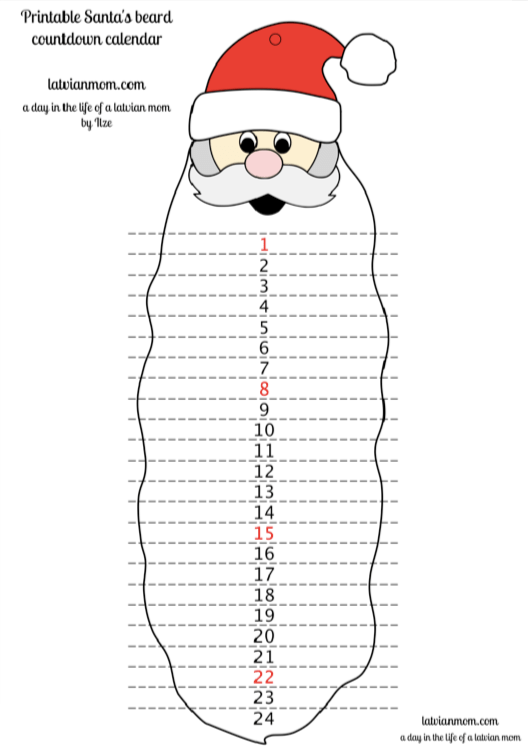 Santa Countdown (till Christmas with Advent Sundays