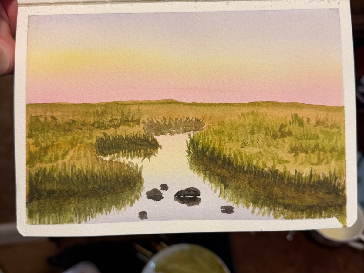 Vacation Day 30 – Watercolors, a Garden Party, and a&nbsp;Sunset